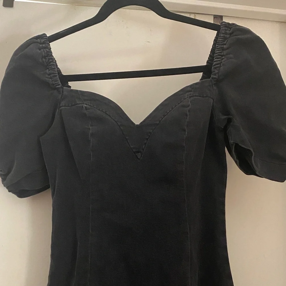 Urban Outfitters Black Puff Sleeve Mini Dress - Picture 2 of 7